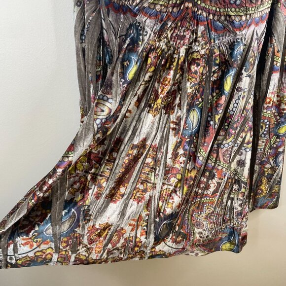 Vintage Y2K Womens Forest Fairy Velvet Velour Tunic Top Sz M Fall Artsy Boho - Picture 7 of 13